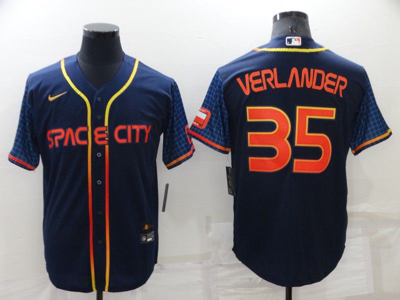 Men Houston Astros #35 Verlander Blue City Edition Game Nike 2022 MLB Jersey->houston astros->MLB Jersey